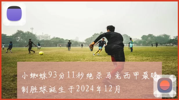 小蜘蛛93分11秒绝杀马竞西甲最晚制胜球诞生于2024年12月